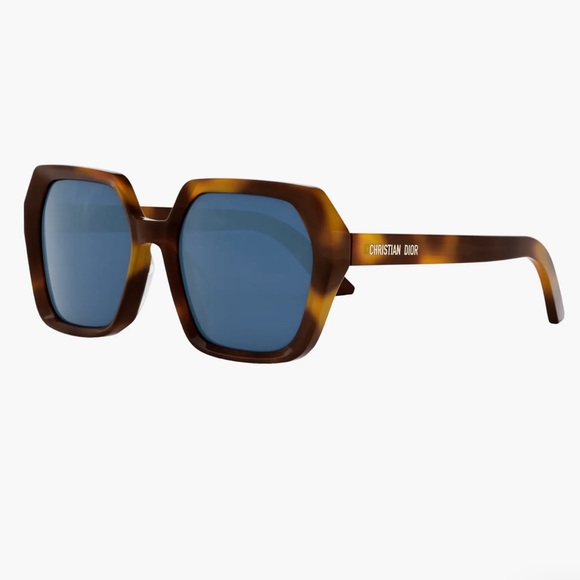 SALE✨CHRISTIAN DIOR blonde Havana DiorMidnight S2F Geometric Sunglasses - Picture 9 of 17